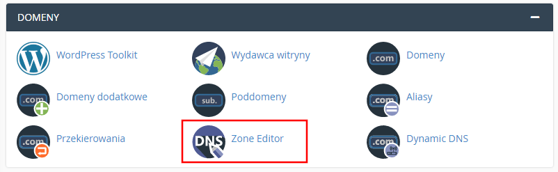 wybieranie pola dnssec z zakladki domeny